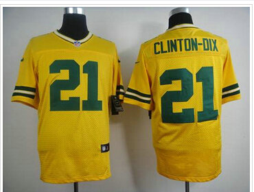 New Green Bay Packers #21 Ha Ha Clinton-Dix Yellow Alternate NFL Elite Jersey