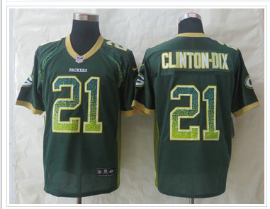 NEW Green Bay Packers #21 Ha Ha Clinton-Dix Green Team Color Drift Fashion Elite Jersey