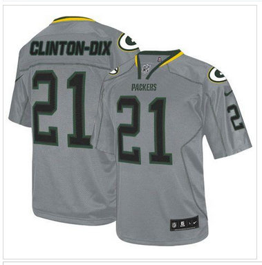 NEW Green Bay Packers #21 Ha Ha Clinton-Dix Lights Out Grey NFL Elite Jersey