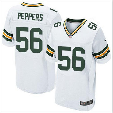 NEW Green Bay Packers #56 Julius Peppers White NFL Elite Jersey