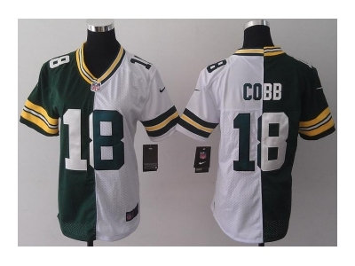NEW women jerseys green bay packers #18 cobb white-green(split) NEW women jerseys green bay packers #18 cobb white-green(split)