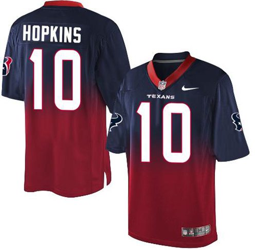 Nike Texans #10 DeAndre Hopkins Navy Blue Red Men's Stitched NFL Elite Fadeaway Fashion Jersey Nike Texans #10 DeAndre Hopkins Navy Blue Red Men's Stitched NFL Elite Fadeaway Fashion Jersey