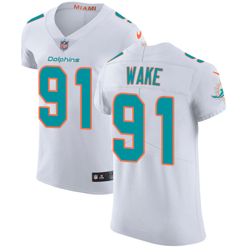 Nike Dolphins #91 Cameron Wake White Men's Stitched NFL Vapor Untouchable Elite Jersey Nike Dolphins #91 Cameron Wake White Men's Stitched NFL Vapor Untouchable Elite Jersey