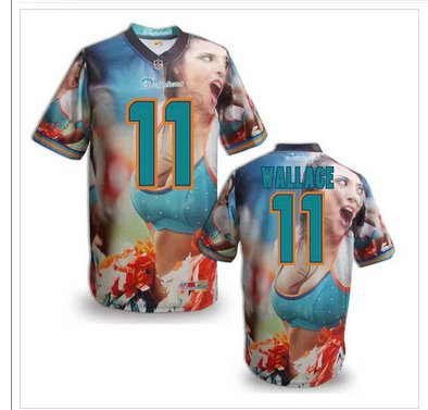 Miami Dolphins #11 WALLACE Men's Stitched NFL Elite Fanatical Version Jersey (7)
