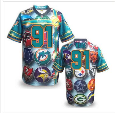 Miami Dolphins #91 WAKE Men's Stitched NFL Elite Fanatical Version Jersey (8)