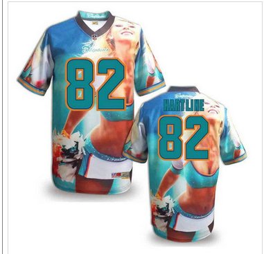Miami Dolphins #82 HARTLINE Men's Stitched NFL Elite Fanatical Version Jersey (6)