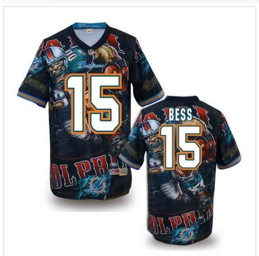 Miami Dolphins #15 BESS Men's Stitched NFL Elite Fanatical Version Jersey (1)