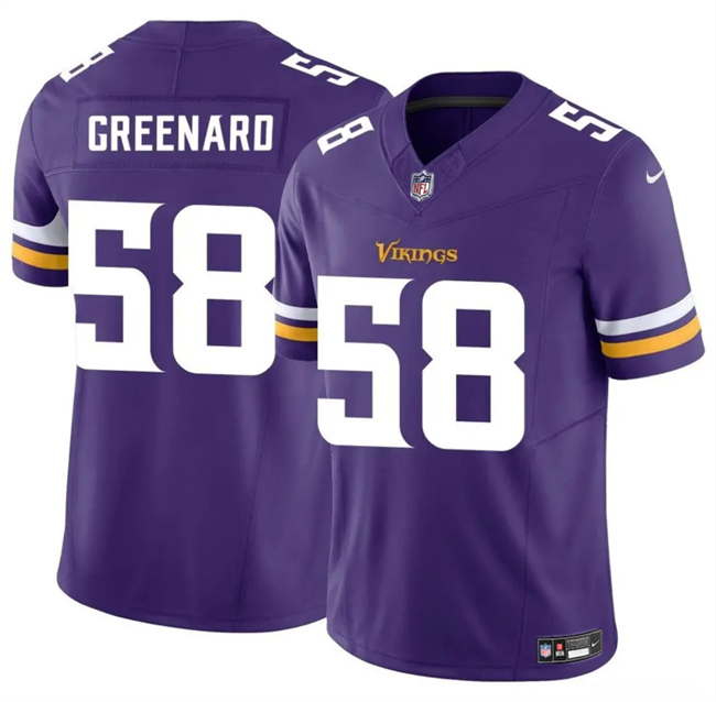 Men's Minnesota Vikings #58 Jonathan Greenard Purple 2025 F.U.S.E. Vapor Untouchable Limited Stitched Jersey Men's Minnesota Vikings #58 Jonathan Greenard Purple 2025 F.U.S.E. Vapor Untouchable Limited Stitched Jersey