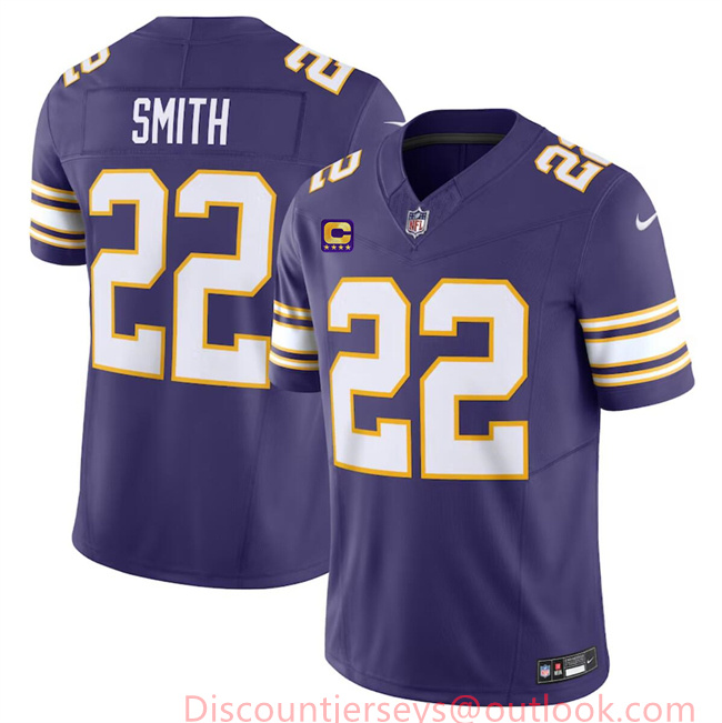Men's Minnesota Vikings #22 Harrison Smith Purple 2024 F.U.S.E. Throwback With 4-Star C Patch Vapor Untouchable Limited Stitched Jersey Men's Minnesota Vikings #22 Harrison Smith Purple 2024 F.U.S.E. Throwback With 4-Star C Patch Vapor Untouchable Limited Stitched Jersey