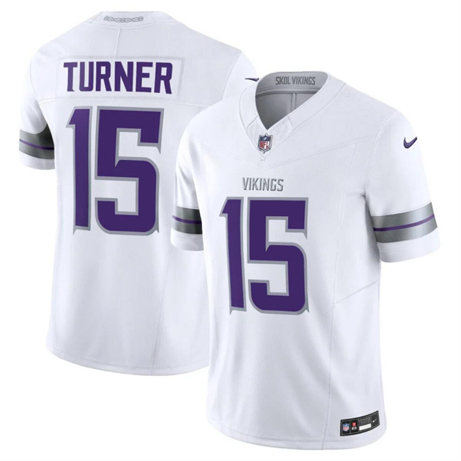 Men's Minnesota Vikings #15 Dallas Turner White F.U.S.E. Winter Warrior Limited Stitched Jersey Men's Minnesota Vikings #15 Dallas Turner White F.U.S.E. Winter Warrior Limited Stitched Jersey