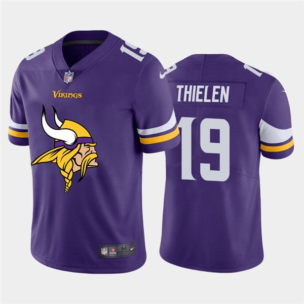 Nike Vikings 19 Adam Thielen Purple Team Big Logo Vapor Untouchable Limited Jersey Nike Vikings 19 Adam Thielen Purple Team Big Logo Vapor Untouchable Limited Jersey