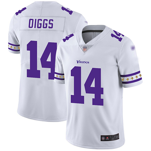 Vikings #14 Stefon Diggs White Men's Stitched Football Limited Team Logo Fashion Jersey Vikings #14 Stefon Diggs White Men's Stitched Football Limited Team Logo Fashion Jersey