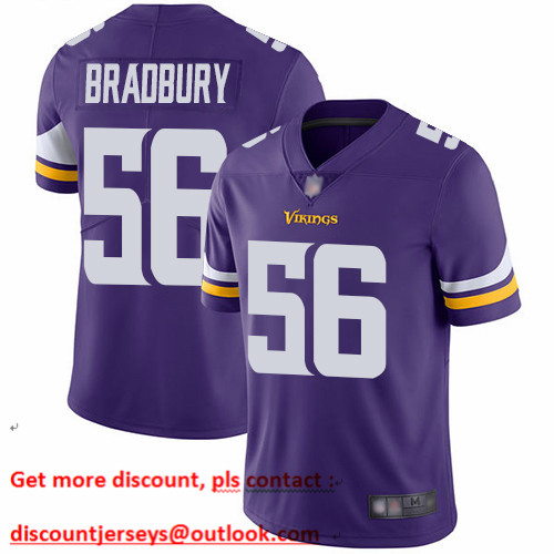 Vikings #56 Garrett Bradbury Purple Team Color Men's Stitched Football Vapor Untouchable Limited Jersey