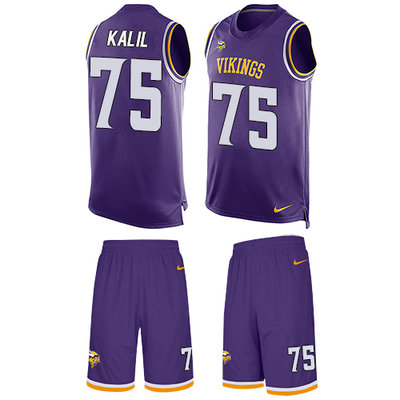 Nike Vikings #75 Matt Kalil Purple Team Color Men's Stitched NFL Limited Tank Top Suit Jersey Nike Vikings #75 Matt Kalil Purple Team Color Men's Stitched NFL Limited Tank Top Suit Jersey
