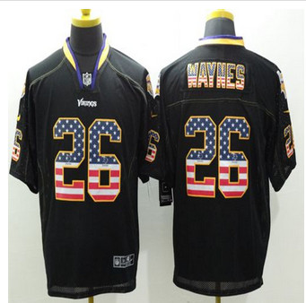 New Minnesota Vikings #26 Trae Waynes Black Men's Stitched NFL Elite USA Flag Fashion Jersey New Minnesota Vikings #26 Trae Waynes Black Men's Stitched NFL Elite USA Flag Fashion Jersey