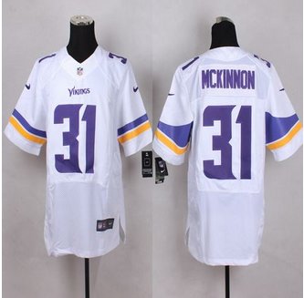 New Minnesota Vikings #31 Jerick McKinnon White Men's Stitched NFL Elite Jersey