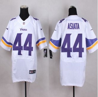 New Minnesota Vikings #44 Matt Asiata White Men's Stitched NFL Elite Jersey New Minnesota Vikings #44 Matt Asiata White Men's Stitched NFL Elite Jersey