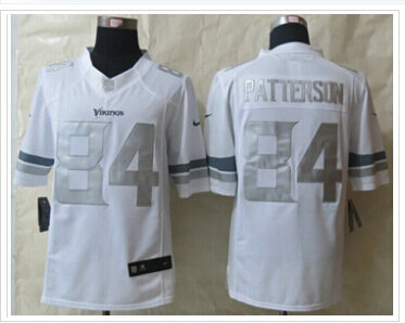 NEW Minnesota Vikings #84 Cordarrelle Patterson White NFL Limited Platinum Jersey NEW Minnesota Vikings #84 Cordarrelle Patterson White NFL Limited Platinum Jersey