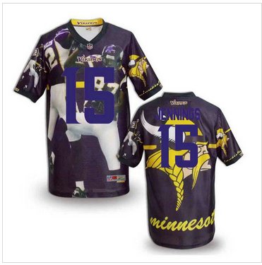 Minnesota Vikings #15 JENNINGS Men's Stitched NFL Elite Fanatical Version Jersey (4)