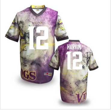 Minnesota Vikings #12 HARVIN Men's Stitched NFL Elite Fanatical Version Jersey (9)