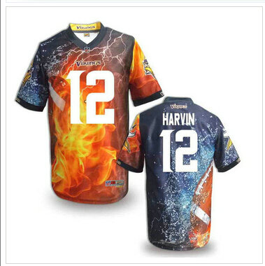 Minnesota Vikings #12 HARVIN Men's Stitched NFL Elite Fanatical Version Jersey (8)