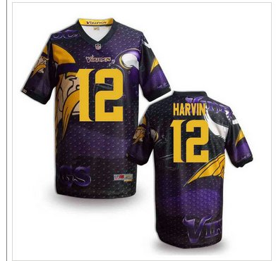 Minnesota Vikings #12 HARVIN Men's Stitched NFL Elite Fanatical Version Jersey (6)
