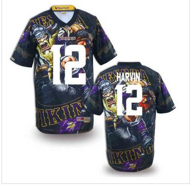 Minnesota Vikings #12 HARVIN Men's Stitched NFL Elite Fanatical Version Jersey (1)