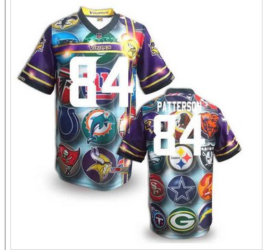 Minnesota Vikings #84 PATTERSON Men's Stitched NFL Elite Fanatical Version Jersey (10)