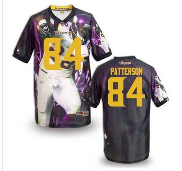 Minnesota Vikings #84 PATTERSON Men's Stitched NFL Elite Fanatical Version Jersey (3