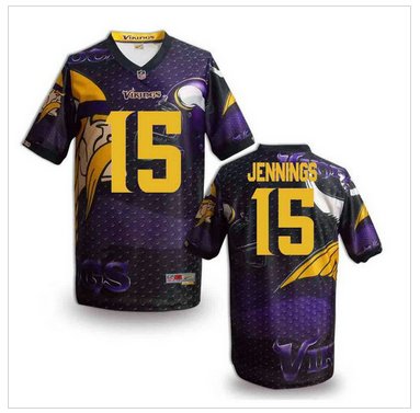 Minnesota Vikings #15 JENNINGS Men's Stitched NFL Elite Fanatical Version Jersey (6)