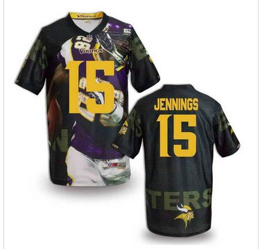 Minnesota Vikings #15 JENNINGS Men's Stitched NFL Elite Fanatical Version Jersey (5)