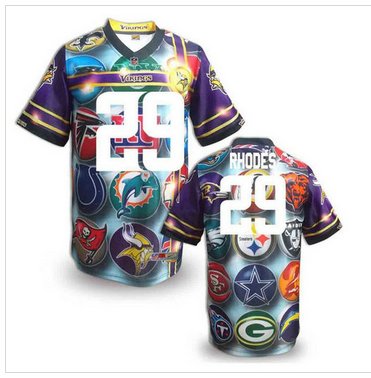 Minnesota Vikings #29 RHODES Men's Stitched NFL Elite Fanatical Version Jersey (10)