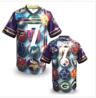 Minnesota Vikings #7 PONDER Men's Stitched NFL Elite Fanatical Version Jersey (10)