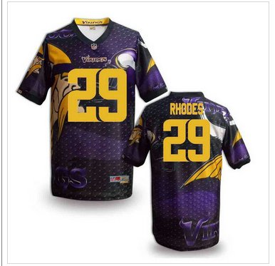 Minnesota Vikings #29 RHODES Men's Stitched NFL Elite Fanatical Version Jersey (6)
