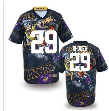 Minnesota Vikings #29 RHODES Men's Stitched NFL Elite Fanatical Version Jersey (1)