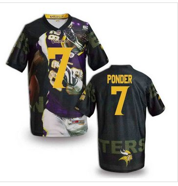 Minnesota Vikings #7 PONDER Men's Stitched NFL Elite Fanatical Version Jersey (5)