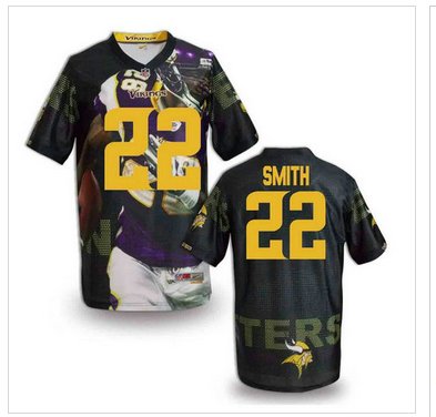 Minnesota Vikings #22 AMITH Men's Stitched NFL Elite Fanatical Version Jersey (5)