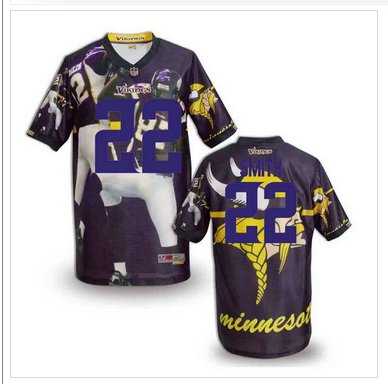 Minnesota Vikings #22 AMITH Men's Stitched NFL Elite Fanatical Version Jersey (4)
