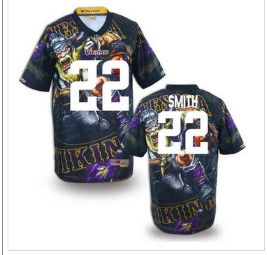 Minnesota Vikings #22 AMITH Men's Stitched NFL Elite Fanatical Version Jersey (1)