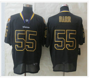New Minnesota Vikings #55 Anthony Barr Lights Out Black NFL Elite Jersey