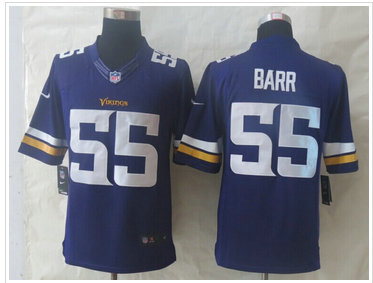 New Minnesota Vikings Vikings #55 Anthony Barr Purple Limited Jerseys