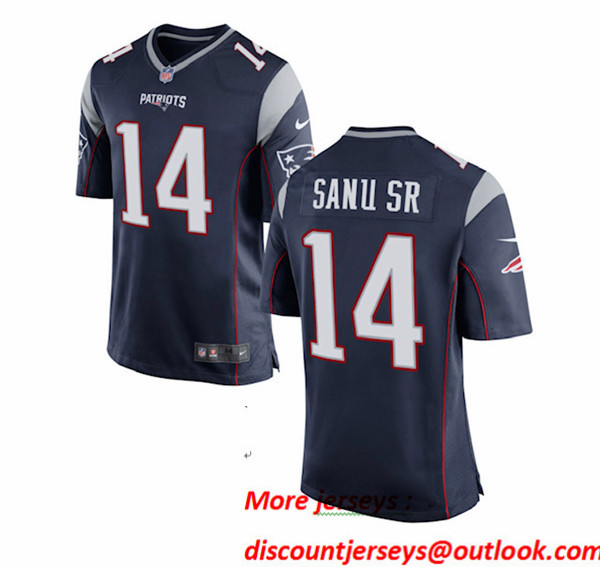 New England Patriots #14 Mohamed SANU SR Blue Vapor Limited Jersey