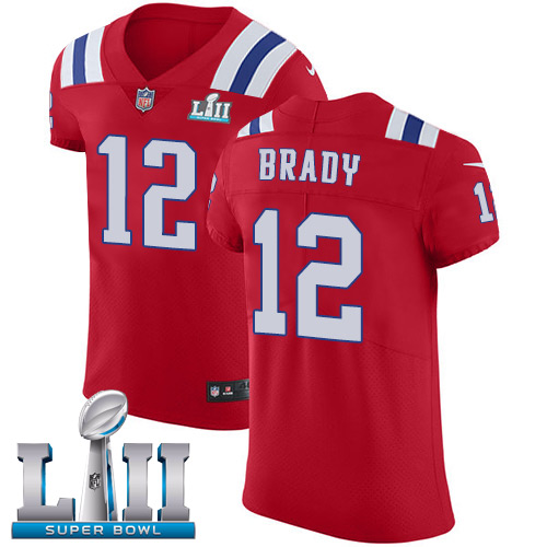 Nike Patriots #12 Tom Brady Red Alternate Super Bowl LII Men's Stitched NFL Vapor Untouchable Elite Jersey Nike Patriots #12 Tom Brady Red Alternate Super Bowl LII Men's Stitched NFL Vapor Untouchable Elite Jersey