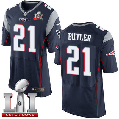 Nike Patriots #21 Malcolm Butler Navy Blue Team Color Super Bowl LI 51 Men's Stitched NFL New Elite Jersey Nike Patriots #21 Malcolm Butler Navy Blue Team Color Super Bowl LI 51 Men's Stitched NFL New Elite Jersey