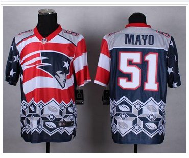 New New England Patriots #51 Jerod Mayo Navy Blue NFL Elite Noble Fashion Jersey