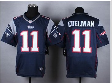 New New England Patriots #11 Julian Edelman Navy Blue Team Color NFL Elite Jersey