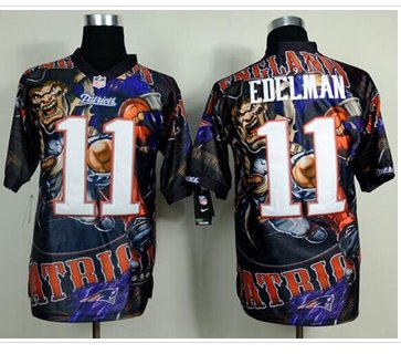 New New England Patriots #11 Julian Edelman Team Color NFL Elite Fanatical Version Jersey