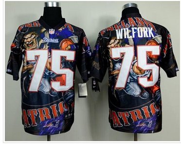 New New England Patriots #75 Vince Wilfork Team Color NFL Elite Fanatical Version Jersey