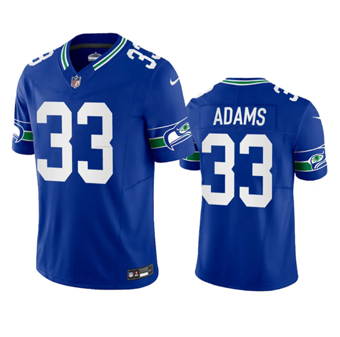 Men's Seattle Seahawks #33 Jamal Adams Royal 2023 F.U.S.E. Vapor Limited Throwback Stitched Jersey Men's Seattle Seahawks #33 Jamal Adams Royal 2023 F.U.S.E. Vapor Limited Throwback Stitched Jersey