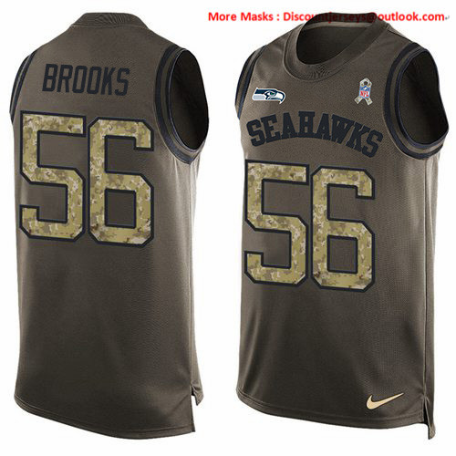 Nike Seahawks #56 Jordyn Brooks Green Men's Stitched NFL Limited Salute To Service Tank Top Jersey